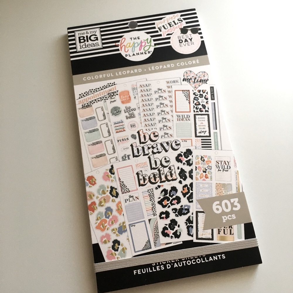 The Happy Planner Value Pack Stickers 603 Colorful Leopard